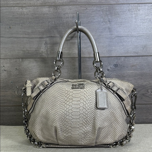 Coach 16354 Madison Embossed Python Sophia Handbag - Picture 1 of 12